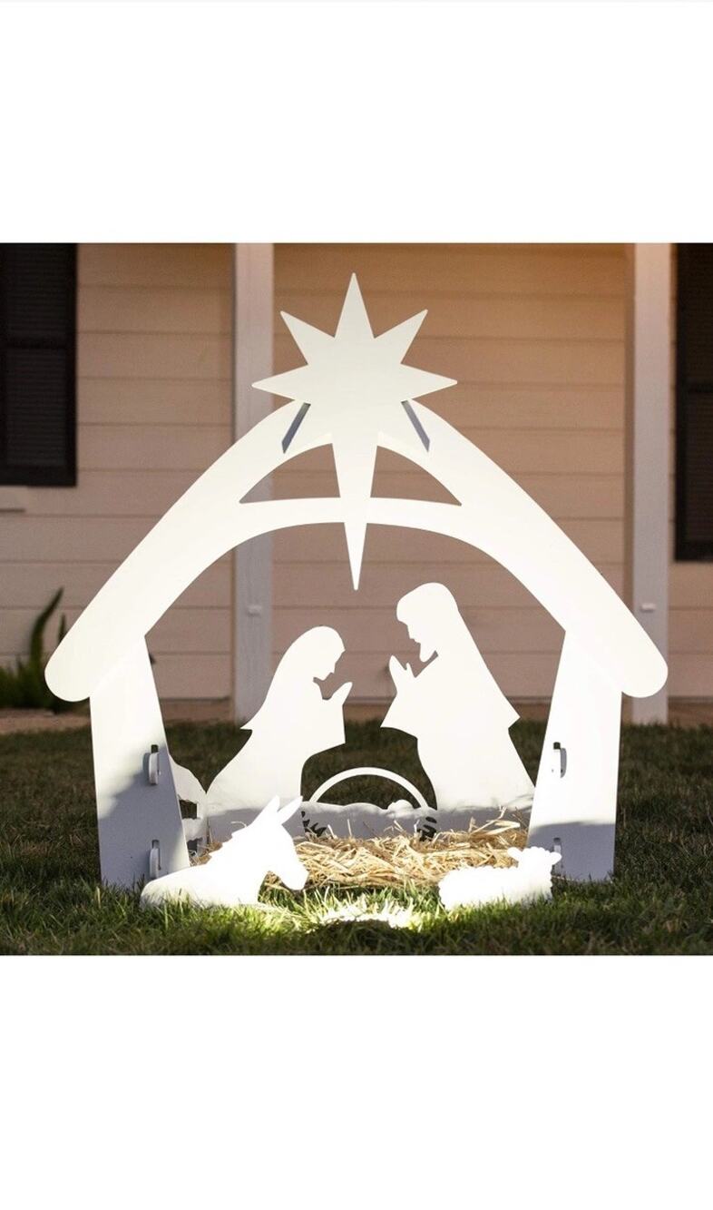 4Ft Outdoor Nativity Scene, Weather-Resistant Decor,‎ Christmas Holy Family Yard